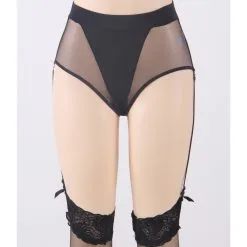 LOVE AND VIBES Culotte Transparente Avec Accroche Jarretelles -Sextoys boutique culotte transparente avec accroche jarretelles 6