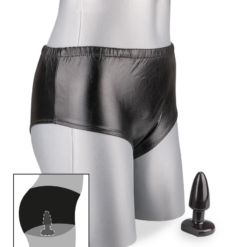 LOVE AND VIBES Culotte Vinyle Plug Anal