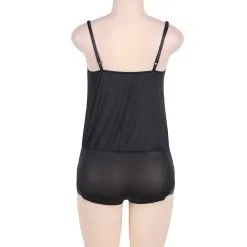 LOVE AND VIBES Déshabillé Noir à Franges En Dentelle -Sextoys boutique deshabille noir a franges en dentelle 10