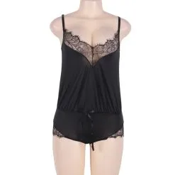 LOVE AND VIBES Déshabillé Noir à Franges En Dentelle -Sextoys boutique deshabille noir a franges en dentelle 8