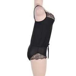 LOVE AND VIBES Déshabillé Noir à Franges En Dentelle -Sextoys boutique deshabille noir a franges en dentelle 9