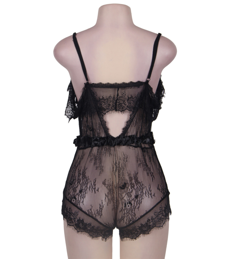 LOVE AND VIBES Déshabillé Sexy à Dentelle Transparente 9 LOVE AND VIBES Déshabillé Sexy à Dentelle Transparente – Image 9