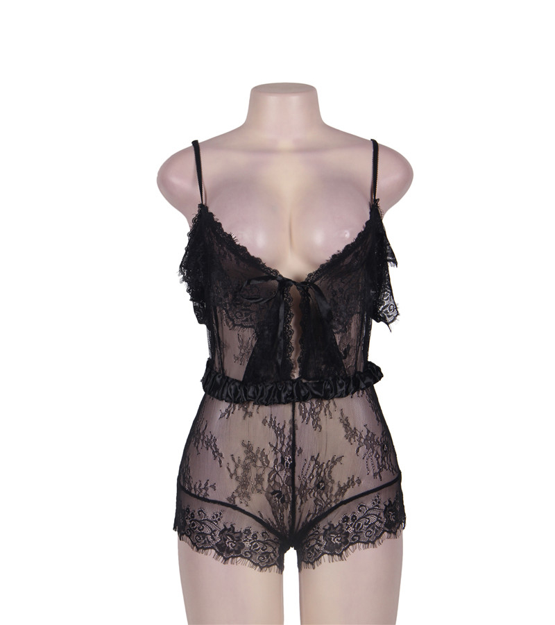 LOVE AND VIBES Déshabillé Sexy à Dentelle Transparente 7 LOVE AND VIBES Déshabillé Sexy à Dentelle Transparente – Image 7