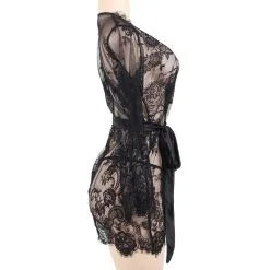 LOVE AND VIBES Déshabillé Sexy En Dentelle à Fleurs -Sextoys boutique deshabille sexy en dentelle a fleurs 16