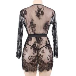 LOVE AND VIBES Déshabillé Sexy En Dentelle à Fleurs -Sextoys boutique deshabille sexy en dentelle a fleurs 17