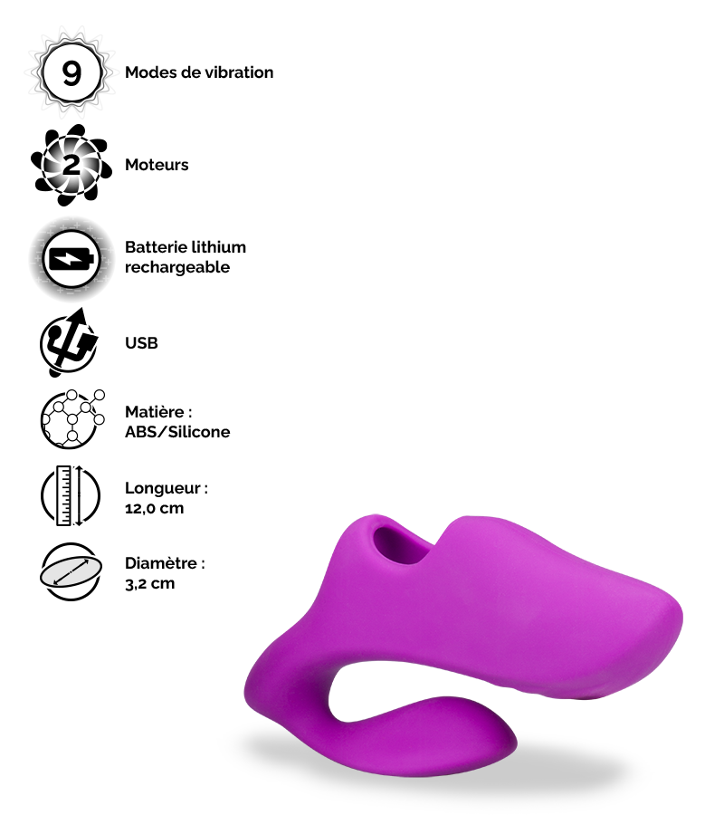 LOVE AND VIBES Doigt Vibrant Télécommandé Double Stimulation Ginger 2 LOVE AND VIBES Doigt Vibrant Télécommandé Double Stimulation Ginger – Image 2