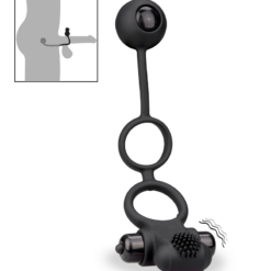 LOVE AND VIBES Double Anneau Cockring Boule Anale Vibrant 10 Vitesses