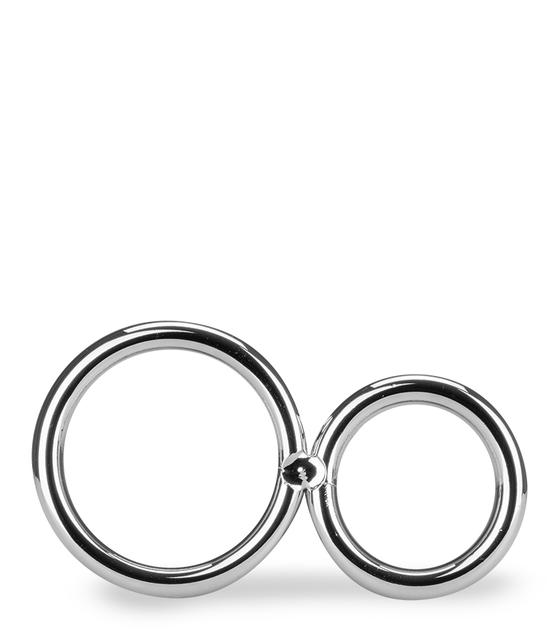 LOVE AND VIBES Double Anneau Cockring En Inox Eight 3 LOVE AND VIBES Double Anneau Cockring En Inox Eight – Image 3
