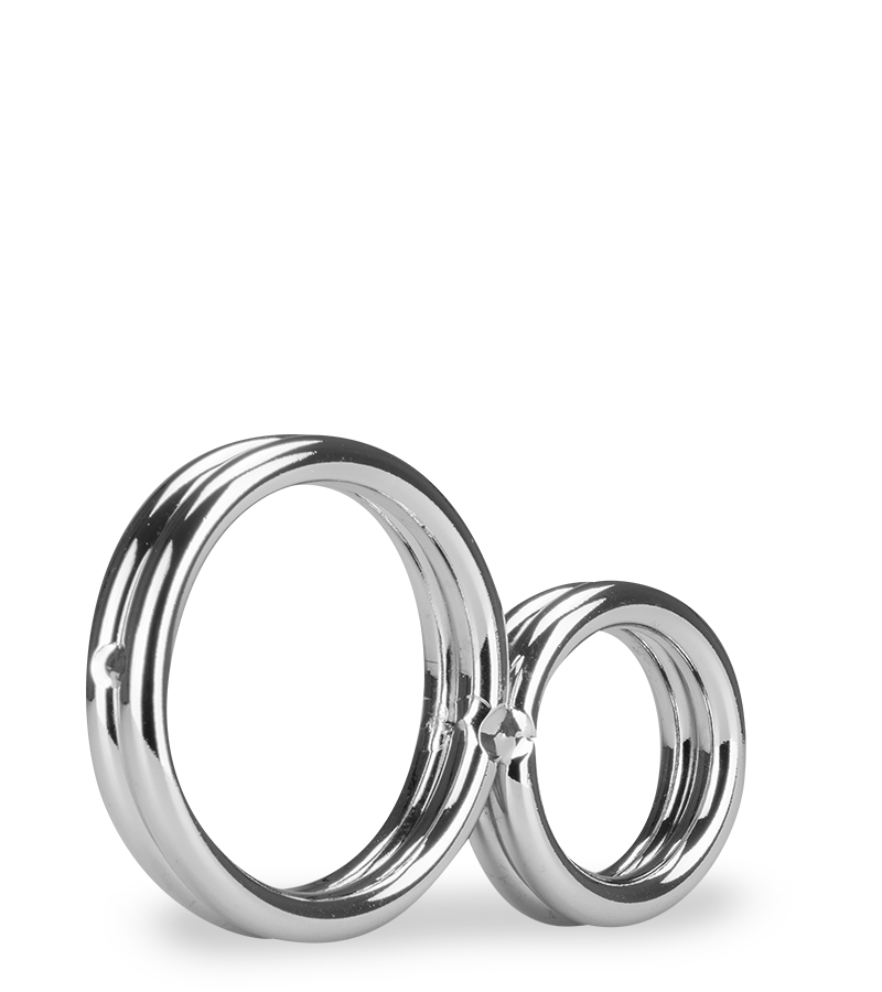 LOVE AND VIBES Double Anneau Cockring En Inox Eight 6 LOVE AND VIBES Double Anneau Cockring En Inox Eight – Image 6