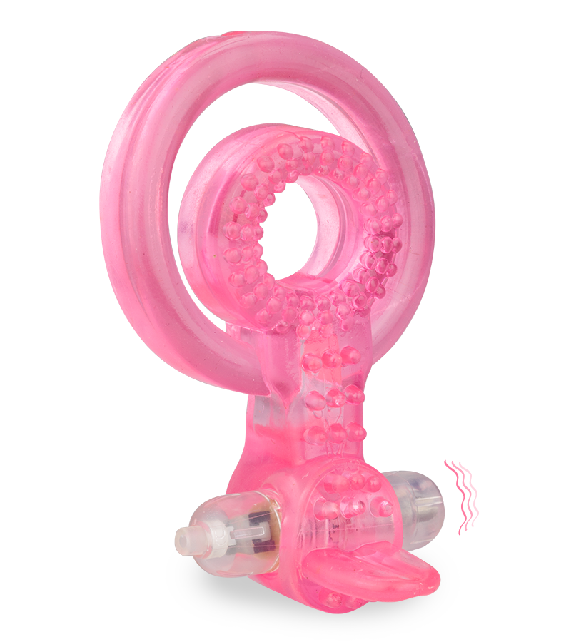 LOVE AND VIBES Double Anneau Langue Vibrante 1 LOVE AND VIBES Double Anneau Langue Vibrante