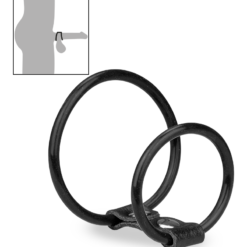 LOVE AND VIBES Double Anneau Similicuir Et Silicone