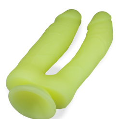 LOVE AND VIBES Double Gode Ventouse Phosphorescent Aiden -Sextoys boutique double gode ventouse phosphorescent aiden 7
