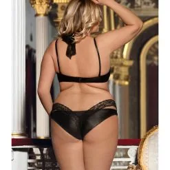 LOVE AND VIBES Ensemble De Lingerie Sexy à Effet Cuir -Sextoys boutique ensemble de lingerie sexy a effet cuir 7