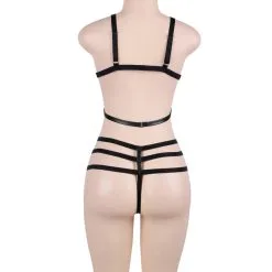 LOVE AND VIBES Ensemble De Lingerie Sexy Lacets Noirs -Sextoys boutique ensemble de lingerie sexy lacets noirs 9