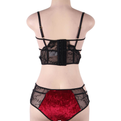 LOVE AND VIBES Ensemble Lingerie Effet Velours Et Dentelle -Sextoys boutique ensemble lingerie effet velours et dentelle 9
