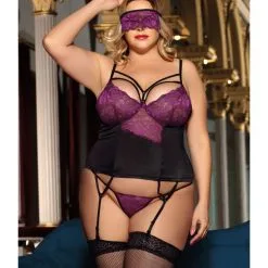 LOVE AND VIBES Ensemble Lingerie Sexy Avec Masque Noir Et Violet 12 LOVE AND VIBES Ensemble Lingerie Sexy Avec Masque Noir Et Violet -Sextoys boutique ensemble lingerie sexy avec masque noir et violet 6