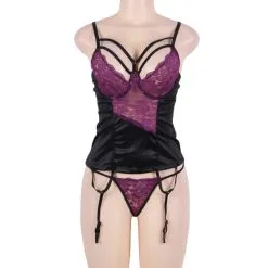LOVE AND VIBES Ensemble Lingerie Sexy Avec Masque Noir Et Violet 14 LOVE AND VIBES Ensemble Lingerie Sexy Avec Masque Noir Et Violet -Sextoys boutique ensemble lingerie sexy avec masque noir et violet 8