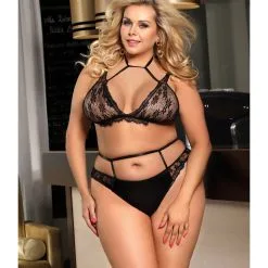 LOVE AND VIBES Ensemble Lingerie Sexy Similicuir Et Dentelle 13 LOVE AND VIBES Ensemble Lingerie Sexy Similicuir Et Dentelle -Sextoys boutique ensemble lingerie sexy similicuir et dentelle 6