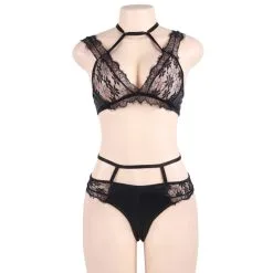 LOVE AND VIBES Ensemble Lingerie Sexy Similicuir Et Dentelle 16 LOVE AND VIBES Ensemble Lingerie Sexy Similicuir Et Dentelle -Sextoys boutique ensemble lingerie sexy similicuir et dentelle 9