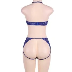 LOVE AND VIBES Ensemble Sexy Bleu à Dentelle Complexe -Sextoys boutique ensemble sexy bleu a dentelle complexe 10