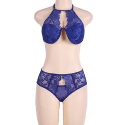 LOVE AND VIBES Ensemble Sexy Bleu à Dentelle Complexe -Sextoys boutique ensemble sexy bleu a dentelle complexe 8