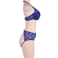 LOVE AND VIBES Ensemble Sexy Bleu à Dentelle Complexe -Sextoys boutique ensemble sexy bleu a dentelle complexe 9