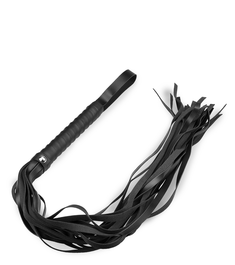 LOVE AND VIBES Fouet Martinet à Lanières Noir 2 LOVE AND VIBES Fouet Martinet à Lanières Noir – Image 2