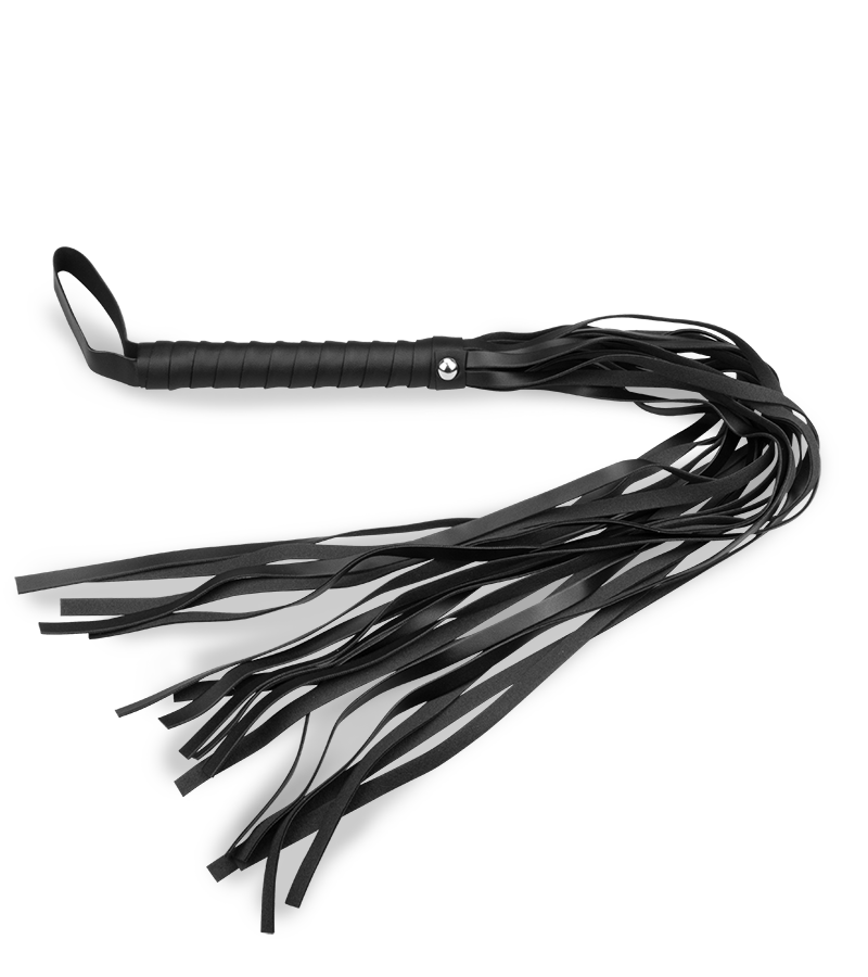 LOVE AND VIBES Fouet Martinet à Lanières Noir 4 LOVE AND VIBES Fouet Martinet à Lanières Noir – Image 4