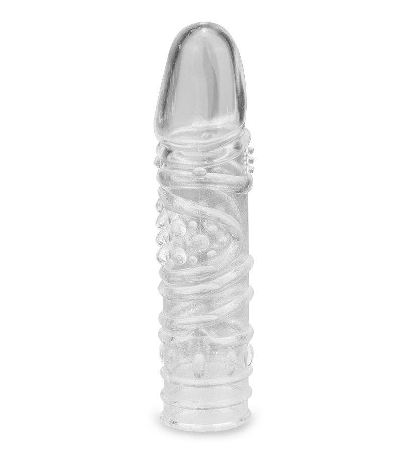 LOVE AND VIBES Gaine à Penis Texturée Transparente Taille M 15,0cm 3 LOVE AND VIBES Gaine à Penis Texturée Transparente Taille M 15,0cm – Image 3