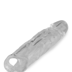 LOVE AND VIBES Gaine Pénis Testicules Veinée Transparente -Sextoys boutique gaine penis testicules veinee transparente 8