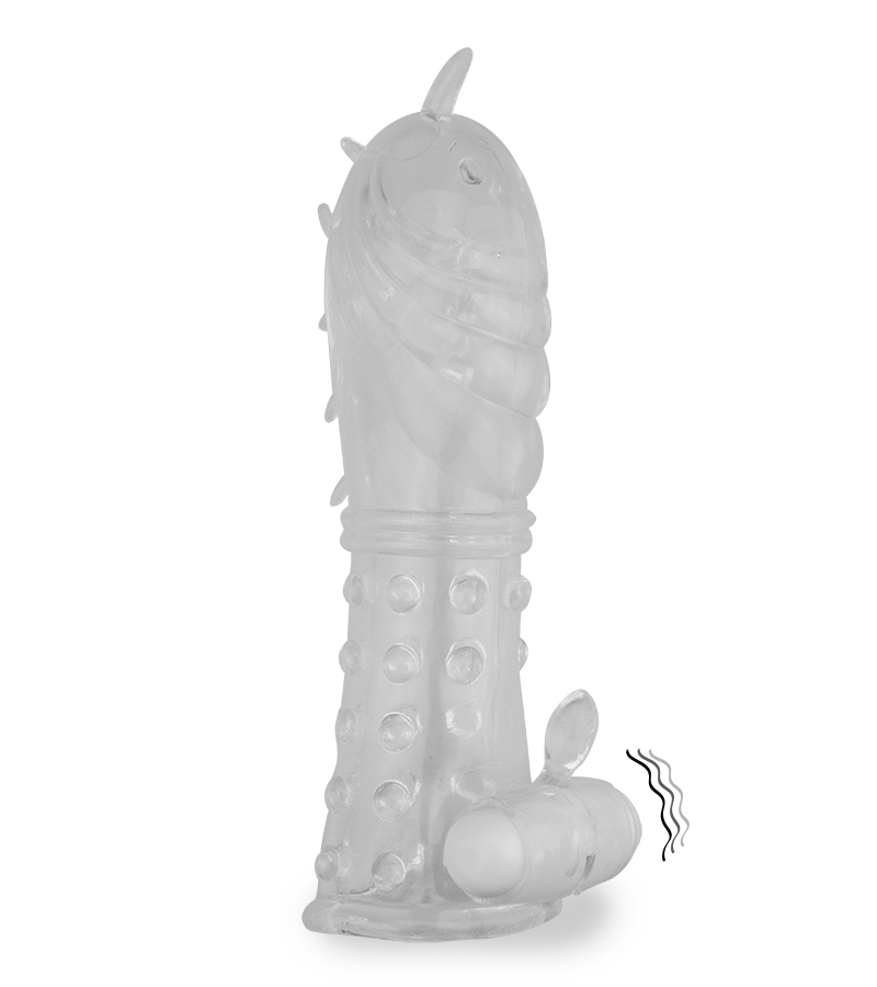 LOVE AND VIBES Gaine Pénis Vibrante Bosses Et Picots Crystal 1 LOVE AND VIBES Gaine Pénis Vibrante Bosses Et Picots Crystal