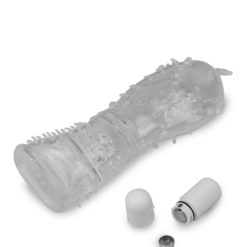 LOVE AND VIBES Gaine Réaliste Crystal Picots Vibrante -Sextoys boutique gaine realiste crystal picots vibrante 11