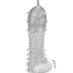 LOVE AND VIBES Gaine Transparente Vibrante à Picots