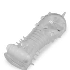 LOVE AND VIBES Gaine Transparente Vibrante à Picots -Sextoys boutique gaine transparente vibrante a picots 7