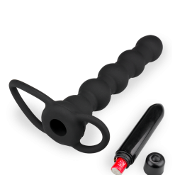 LOVE AND VIBES Gode Double Pénétrateur Anneau Cockring Vibrant -Sextoys boutique gode double penetrateur anneau cockring vibrant 8