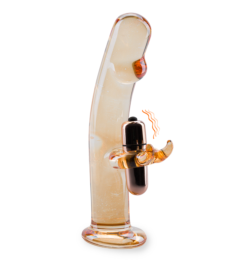 LOVE AND VIBES Gode En Verre Rabbit Vibrant Mr Pleasure 1 LOVE AND VIBES Gode En Verre Rabbit Vibrant Mr Pleasure