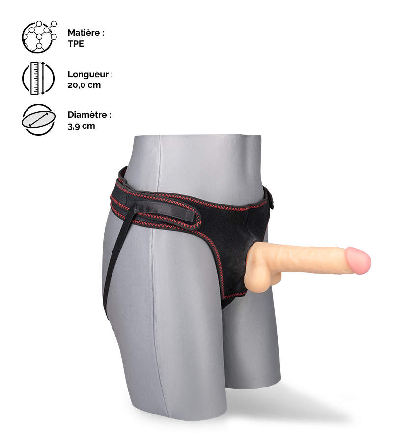 LOVE AND VIBES Gode Ventouse Réaliste Avec Harnais Jupiter 2 LOVE AND VIBES Gode Ventouse Réaliste Avec Harnais Jupiter – Image 2