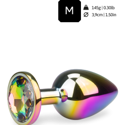 LOVE AND VIBES Gros Bijou Anal Rosebud Arc En Ciel