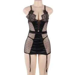 LOVE AND VIBES Guêpière Sexy à Points Et Dentelle 37 LOVE AND VIBES Guêpière Sexy à Points Et Dentelle -Sextoys boutique guepiere sexy a points et dentelle 15