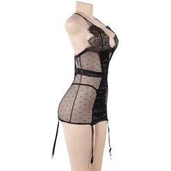 LOVE AND VIBES Guêpière Sexy à Points Et Dentelle 38 LOVE AND VIBES Guêpière Sexy à Points Et Dentelle -Sextoys boutique guepiere sexy a points et dentelle 16