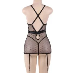 LOVE AND VIBES Guêpière Sexy à Points Et Dentelle 39 LOVE AND VIBES Guêpière Sexy à Points Et Dentelle -Sextoys boutique guepiere sexy a points et dentelle 17