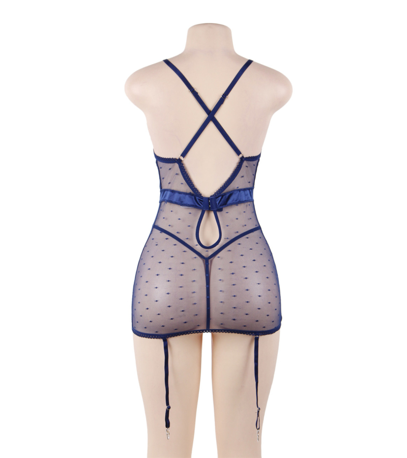 LOVE AND VIBES Guêpière Sexy à Points Et Dentelle 18 LOVE AND VIBES Guêpière Sexy à Points Et Dentelle – Image 18