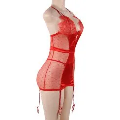 LOVE AND VIBES Guêpière Sexy à Points Et Dentelle 44 LOVE AND VIBES Guêpière Sexy à Points Et Dentelle -Sextoys boutique guepiere sexy a points et dentelle 22