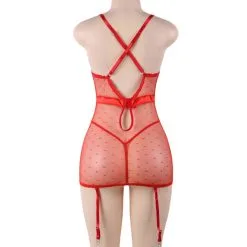 LOVE AND VIBES Guêpière Sexy à Points Et Dentelle 45 LOVE AND VIBES Guêpière Sexy à Points Et Dentelle -Sextoys boutique guepiere sexy a points et dentelle 23