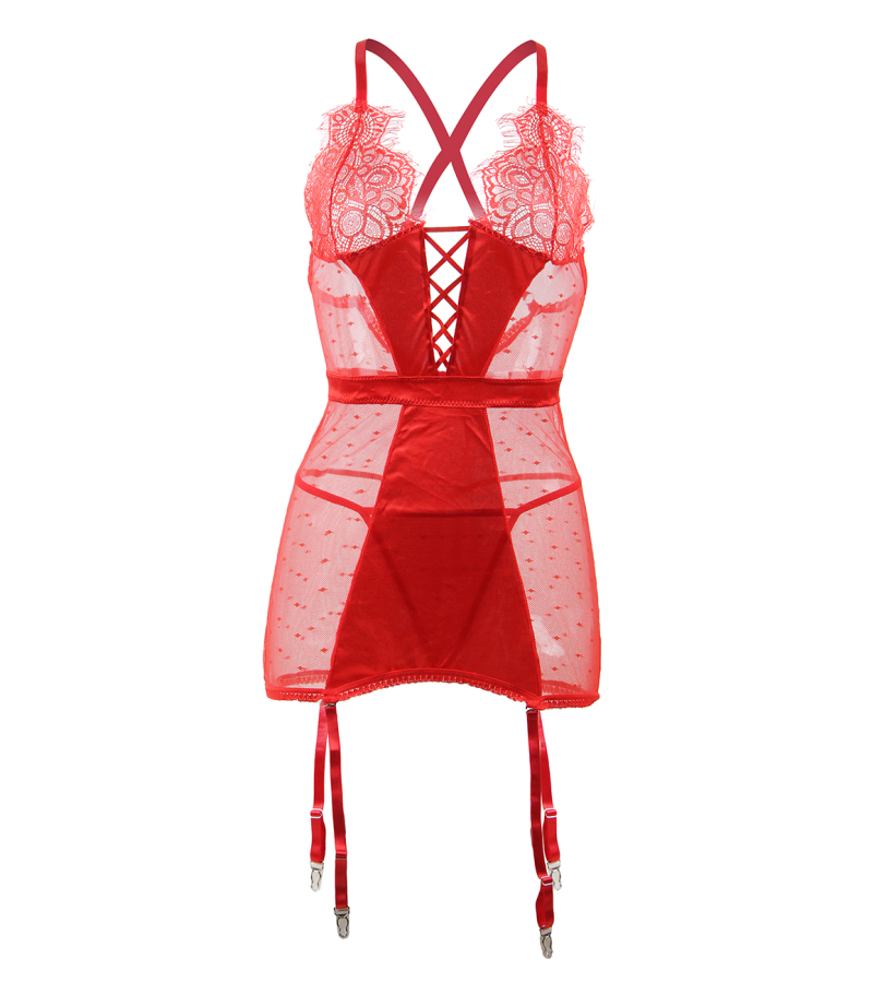 LOVE AND VIBES Guêpière Sexy à Points Et Dentelle 24 LOVE AND VIBES Guêpière Sexy à Points Et Dentelle – Image 24