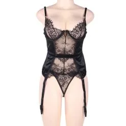 LOVE AND VIBES Guêpière Sexy Dentelle Et Satin -Sextoys boutique guepiere sexy dentelle et satin 8