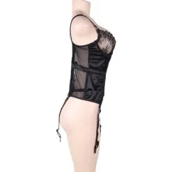 LOVE AND VIBES Guêpière Sexy Dentelle Et Satin -Sextoys boutique guepiere sexy dentelle et satin 9