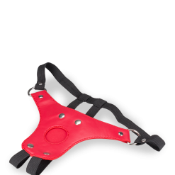 LOVE AND VIBES Harnais Cuir Rouge Pour Gode -Sextoys boutique harnais cuir rouge pour gode 7