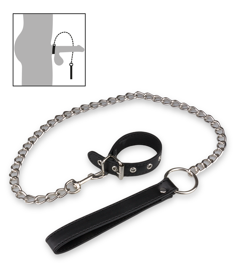 LOVE AND VIBES Laisse Cuir BDSM Pour Pénis 1 LOVE AND VIBES Laisse Cuir BDSM Pour Pénis