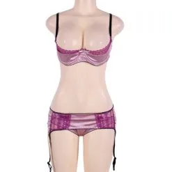 LOVE AND VIBES Lingerie Sexy Rosée à Seins Nus -Sextoys boutique lingerie sexy rosee a seins nus 7